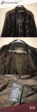 Arizona Leather Jacket Black Brown And Cream In L But Can Fit With M Has Some Age To It But Greatly Taken Care Leather Jacket Jackets Leather Jacket Black