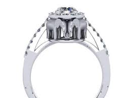 Elephant Engagement Ring In 14k White Gold By Fiorellabyadamfoster Elephant Jewelry Skull Engagement Ring Engagement Rings