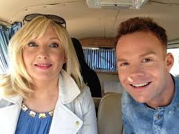 Alison Young & Will Gowing filming in the camper van!