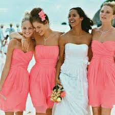 Davids Bridal Coral Reef Dress Cute Bridesmaid Dresses Coral Bridesmaid Dresses Beach Bridesmaid Dresses