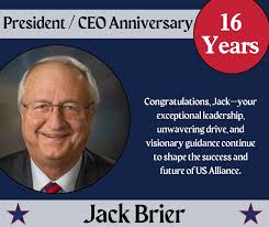 Today we're proud to celebrate Jack Brier, President and CEO of US  Alliance,