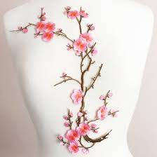 Great for adding to designs, fit on many different angles. Large Cherry Blossom Embroidery Iron On Shine Trim Embroidery Flowers Pattern Cherry Blossom Art Cherry Blossom