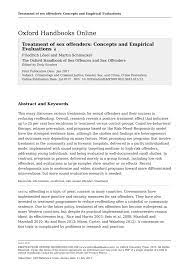 PDF) Treatment of sex offenders: Concepts and empirical evaluations
