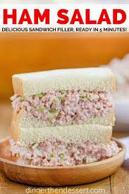 Ham Salad Is An Easy Appetizer Or Sandwich Perfect For Holiday Leftovers Made With Diced Ham In 5 Minutes Ham Ham Salad Recipes Ham Salad Honey Baked Ham