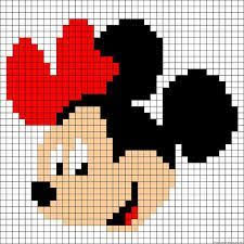 Resultat De Recherche D Images Pour Pixel Art Mickey Et Minnie Crochet Pixel Dessin Petit Carreau Points De Broderie