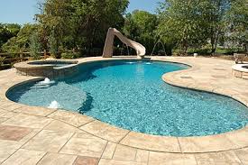 Pictures Of Stamped Concrete Pool Decks Google Search Concrete Pool Swimming Pool Decks Backyard Pool