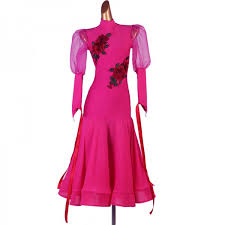 Keland robe de cocktail pour femmes robe sequin femme robe années 20 robe gatsby robe danse de salon robe paillette femme. Fuchsia Flowers Ballroom Dancing Dress For Women Waltz Tango Dance Dress Robe De Danse De Salon Fuchsia Pour Femme