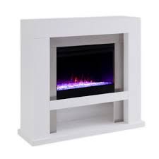 The sei jacksdale is a media fireplace with faux stone and the option of an electric or infrared firebox. Southern Enterprises Jacksdale Faux Stone Media Stand Electric Fireplace In White Bed Bath Beyond