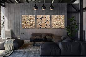 Tree Slab Wall Art Set Of 3 Three Piece Large Triptych Wall Etsy In 2021 Tree Slab Wood Wall Wood Wall Decor
