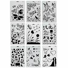 .vorrei decorarla con stencil sapete dirmi ke pittura usare? Ccmart Plastica Disegno Pittura Stencil Set Di 9 Modelli Con Farfalla Ebay