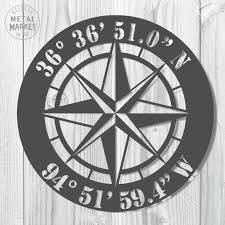 Nautical map print marine wall decor nautical map art by alganet. Compass Star Personalized Metal Decor Keister Metal Market Metal Decor Personalized Wall Art Metal Wall Art