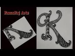 How To Draw Alphabet K Step By Step Easy Tutorial Of Letter K Mandala Art Drawing Ramarajarts Youtube In 2020 Mandala Art Easy Tutorial Lettering