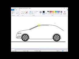 Car Drawing In Ms Paint | Car Drawings, Drawings, Painting