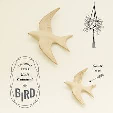 楽天市場 北欧風 グレージュの鳥の壁飾り ナチュラルカラーの立体オーナメント sサイズ 台湾茶とシノワ雑貨 梅花茶楼 壁飾り オーナメント シノワ