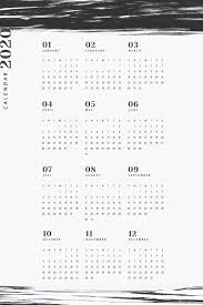 Black And White Calendar 2020 Black And White Marble Calendar For 2020 Vector Free Image By Rawpixel Com Nunny