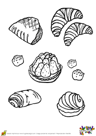 Coloriage Croissants Et Pains Au Chocolat