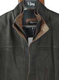 Remy Leather Classic Double Collar Bomber Style 6005 Menswear The Hub Ltd
