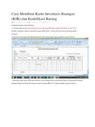 Format laporan inventaris barang sekolah. Cara Buku Inventaris