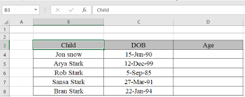 Let's say that they are twenty years old (e.g. How To Calculate Age From Date Of Birth In Excel