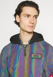 Rainbow Fluorescent Jacket Mens MAN Rainbow Reflective Track Jacket