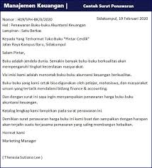 17 contoh surat penawaran kerjasama, barang, jasa (+ tips nya) umum 0. Contoh Surat Penawaran Harga Barang Jasa Dan Kerjasama Surat Akuntansi Keuangan Buku