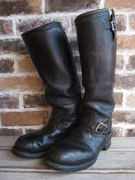 80 S Harley Davidson Engineer Boots Pt83 By Chippewa Online Store Newair Used Vintage Clothing Harleyda Mens Leather Boots Engineer Boots Men Bike Boots