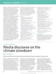 Pdf Media Discourse On The Climate Slowdown