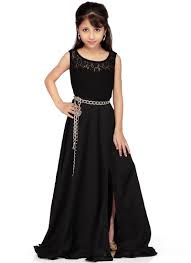Dashing Black K And U Gown Kids Dresses Online Dresses Youth Black Kids Dress
