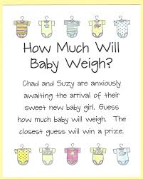 Baby animal guessing virtual baby shower game idea. Baby Weight Shower Game Guess Baby S Weight Shower Game Etsy Easy Baby Shower Games Simple Baby Shower Baby Food Game
