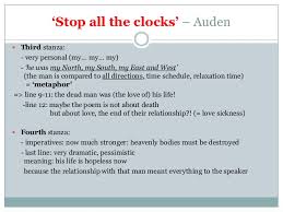 Stop All The Clocks W H Auden