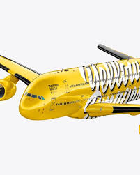 Aircraft Mockup Halfside View In Vehicle Mockups On Yellow Images Object Mockups Mockup Free Psd Free Psd Mockups Templates Mockup Free Download