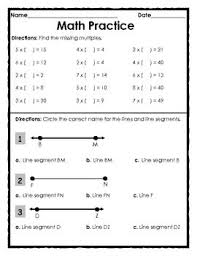 Elementary Geometry Lines And Multiplication Practice Upper Elementary Math Multiplication Practice Elementary Math
