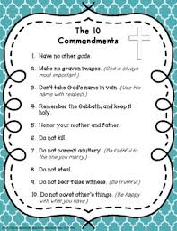 Free printable, ten commandments bookmarks prints 5 bookmarks per page. Ten Commandments Worksheets Teaching Resources Tpt
