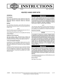 Heated Hand Grip Kits Harley Manualzz