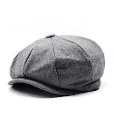 Wool Tweed Newsboy Octagonal Cap Tweed Hat Newsboy Cap Cap Mens