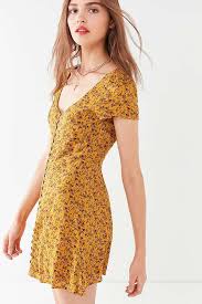 Slide View 5 Uo Mindy Button Front Mini Dress Mini Dress Dresses Fashion