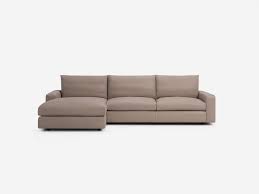 A sofa and coordinating chaise ensure the. Cello Plush Sectional Custom White Or Tan Leather Sectional