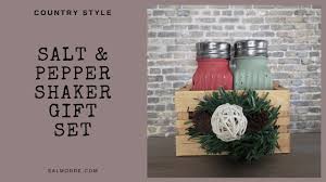 This prevents the paint from clogging them. Diy Country Christmas Salt Pepper Shaker Dollar Tree Tutorial Youtube