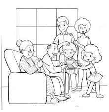 Fichas De La Familia En Ingles Para Colorear Family Coloring Pages Family Coloring Family Drawing