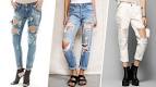 Womens Ripped Jeans Destroyed Busted Knee Jeans ASOS