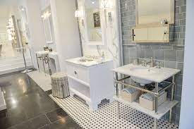 At north shore kitchen and bath, we offer full service kitchen and bath design, sales, and installation. Bath Displays In The Dallas Showroom Modern Bathroom Design Grey Modern White Bathroom Bathroom Design
