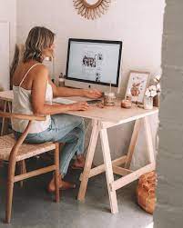 The original tl trestle table system: Mocka Nz On Instagram Happy Weekend Eve We Love This Home Workspace Created By Work Life Mama Featuring Our T Trestle Desk Workspace Inspiration Trestles