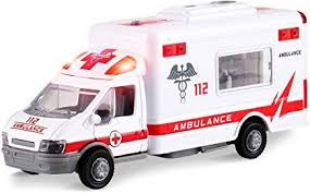 Liberty Imports Diecast Ambulance Pullback Friction Toy Emergency Vehicle W Lights And Sounds Emergency Vehicles Ambulance Vehicles