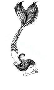 I Like The Shape Of Her Body Turned So There Is No Real Definition To Her Face But Its Not Just Hair Very Clo Mermaid Tattoos Mermaid Drawings Mermaid Tattoo