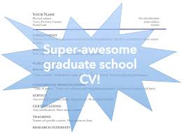 how to write a grad school cv that