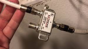 Search newegg.com for cable modem splitter. How To Simple Fast Cable Tv Comcast Charter Self Install The Cables With Splitter Youtube