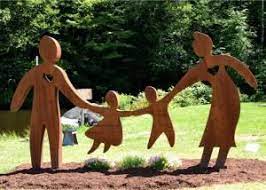 Buy Garden Art Decor Corten Steel Sculpture Family Parents And Children Playing At Wholesale Prices Steel Sculpture Art Decor Garden Art