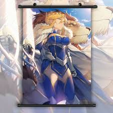 Fate Saber Lancer Artoria Pendragon Canvas Print Wall Poster Scroll Room Decor Fashion Home Garden Homedcor Postersprints Ebay L Arte De Anime Arte Anime