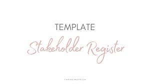 The company must seek to satisfy stakeholders to ensure overall efficiency. Download Your Stakeholder Register Template Miriam Lanzetta