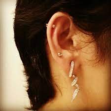 Got Cartilage Pierced Claire S Ear Cuff Diamond Earrings Ear Piercings